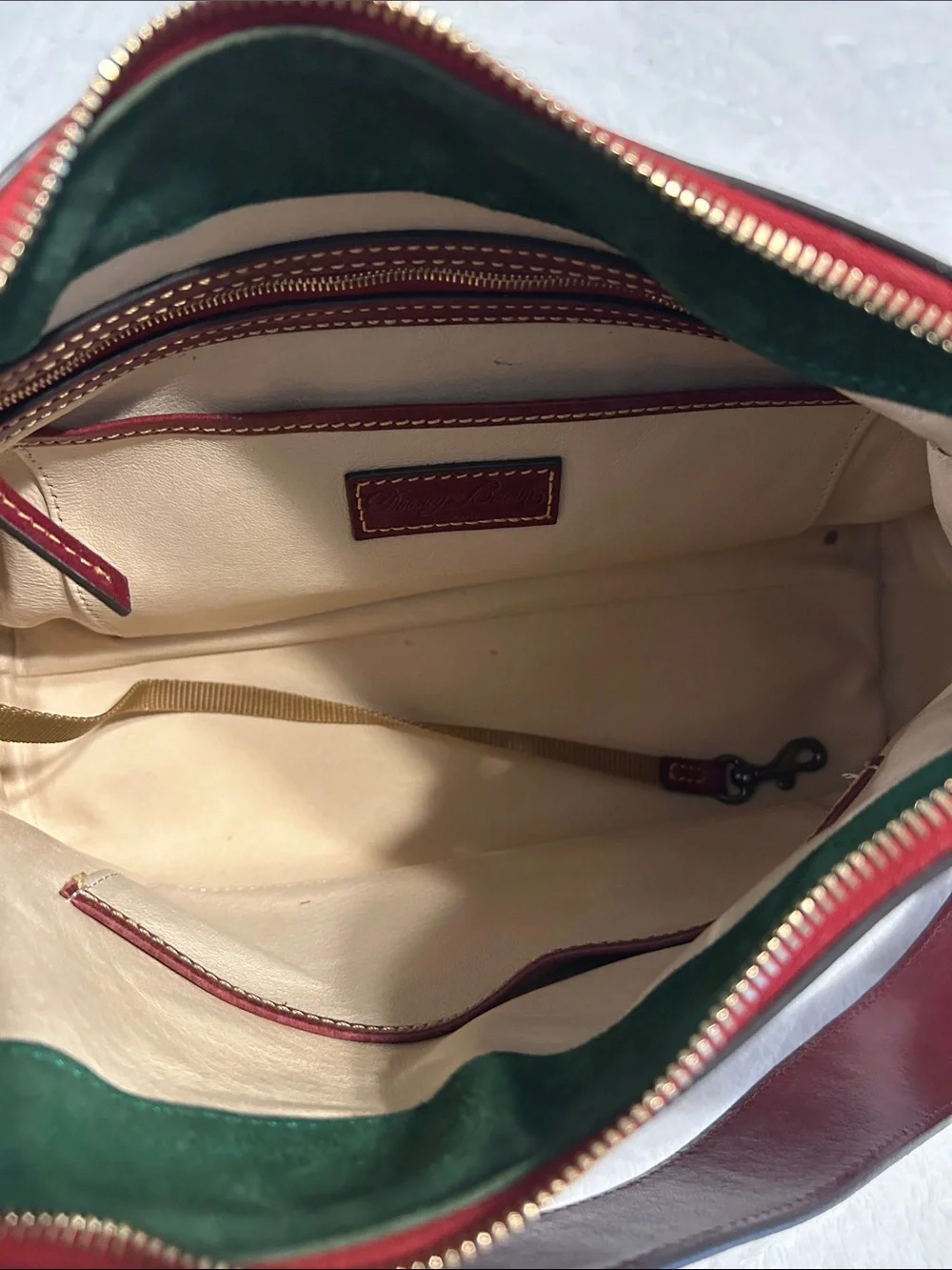 Dooney & Bourke Florentine Cassidy Wine Red Leather Large Hobo Shoulder Bag. - Picture 8 of 10